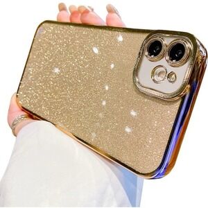 New Fycyko Compatible with iPhone 12 Case Glitter Luxury l Flexible Bling cover